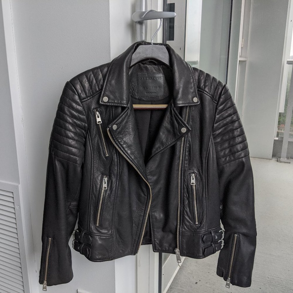 AllSaints / All Saints Papin Leather Biker Jacket